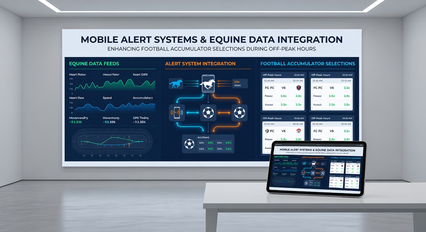 Mobile interface displaying synchronized equine performance metrics alongside football accumulator options during reduced activity periods