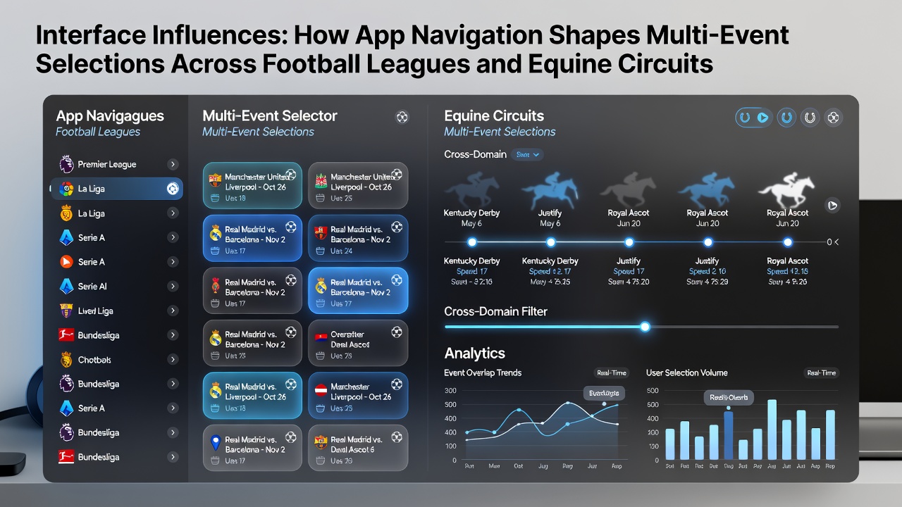 Betting app interface showing football league selections and navigation tabs