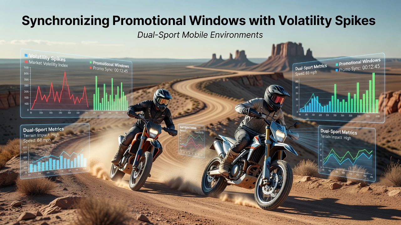 Analytics dashboard displaying volatility spike timelines matched to promotional offer activations across football and racing events